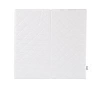 roba Colchón para Parque Bebé Cuadrado 100 x 100 cm - Núcleo de Espuma de PU Transpirable - Funda Acolchada y Desmontable con Cierre de Cremallera - Blanco