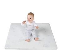 roba Colchón para Parque Infantil de 75 x 100 cm - safe asleep® Air - Funda Jacquard Desmontable - Blanco