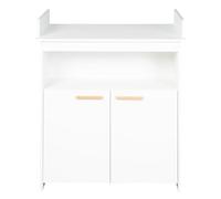 roba Cómoda Cambiador de 2 Puertas Anton - Cambiador Extraíble - Cierre Suave - Manijas de Haya - Convertible en Cómoda de Salón - Blanco