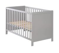 roba Cuna 2en1 60 x 120 cm + Colchón Safe Asleep® - Cama Infantil y Colecho Ajustable en Altura - 5 Barrotes Removibles - Madera Gris