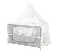 ROBA Cuna, Roombed, 60x120 cm 'Fox & Bunny', cama supletoria para la cama de los padres