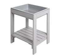roba Mesa de Juegos Infantil para Jardín Tiny en Madera Maciza Resistente a la Intemperie + Cubeta de Juego en Plástico - Gris