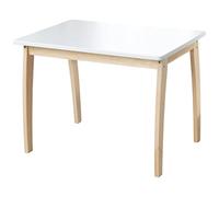 roba Mesa Infantil, Madera Maciza y MDF, con Tablero Lacado en Blanco