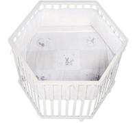 Roba Parque infantil hexagonal Fox & Bunny lacado blanco