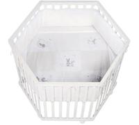 Roba Parque Infantil Hexagonal ROB4005317286730 FOX & BUNNY Ajustable con Ruedas Lacado Blanco Desde Nacimiento hasta 15 kg