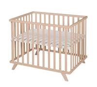 Roba Parque infantil ROB4005317333564 - 75 x 100 cm - Gris con alfombra de juegos 'Lil Planet' - Madera natural