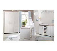 roba Set 'Felicia', Luna ELM/Blanco, Incluye Cama combinada de 70 x 140 cm, Cambiador y Armario de 3 Puertas