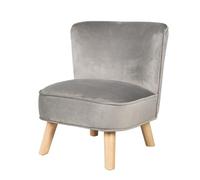 Roba Sillón infantil Lil Sofa, terciopelo estilo escandinavo, mini cómodo para niñas y niños, Gris