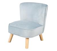 Roba Sillón infantil Lil Sofa en terciopelo, estilo escandinavo, cómodo para niñas/niños, Azul claro