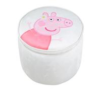 roba Taburete Infantil Peppa Pig - Silla con Espacio de Almacenamiento para Niñas y Niños a Partir de 18 Meses - Capacidad de Carga hasta 60 kg - Taburete Redondo Acolchado en Beige/Rosa
