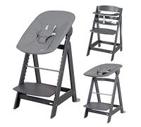roba Trona Evolutiva Born Up - Set 2 en 1 con Asiento para Recién Nacido "roba Style Antracita" - Silla Ajustable con Función Reclinable - Desde el Nacimiento - Antracita