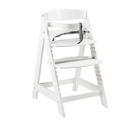 roba Trona Evolutiva de Madera Blanca Sit Up Click, Altura Ajustable con un Clic, Cinturón de 3 Puntos, de 6 Meses hasta 70 kg, con Barra de Seguridad