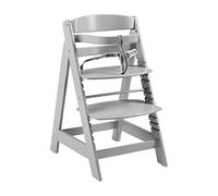 roba Trona Evolutiva de Madera Gris Sit Up Click, Altura Ajustable con un Clic, Cinturón de 3 Puntos, de 6 Meses hasta 70 kg, con Barra de Seguridad