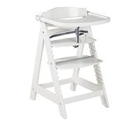 Roba Trona evolutiva de madera Sit Up Click et Fun, bandeja desmontable, altura ajustable, Blanco