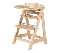 roba Trona Evolutiva de Madera Sit Up Fun + Bandeja Extraíble con un Solo Clic - Altura Ajustable - Desde 6 Meses hasta 70 kg - Natural