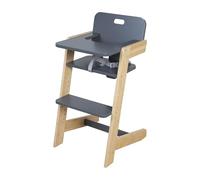 roba Trona para Bebés Nature Up - Trona de Madera de Bambú - Evolutiva con Bandeja Extraíble - Arnés de 3 Puntos - Soporta hasta 70 kg - Natural/Antracita