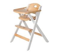 Roba trona plegable Fold Up Smart, compacta, bandeja desmontable, soporta 70 kg, madera bicolor BC