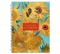 Robert Frederick Cuaderno A5 con alambre y divisores, diseño de girasoles de Van Gogh