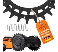 ROBO CLAWS Puntas para robot cortacésped de acero inoxidable en negro para modelos Worx L & Vision - Pulido - Desbarbado - Agujeros para tornillos avellanados - 3 mm, 235 mm - Accesorios para robot