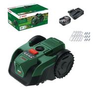 Robot cortacésped autónomo Bosch VISIMOW 18V-200, modelo 06008E1102. Voltaje: 18V. Ancho de corte: 18 cm. Incluye batería de 5Ah y cargador