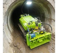 Robot de limpieza de lodos subacuáticos para uso industrial y municipal con sistema de retroalimentación de sensores y transporte continuo estable de sedimentos