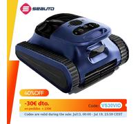 Robot Limpiafondos Seauto BLUE, Robot Escalador de Paredes, Limpiador Automático de Piscinas, Apto para Paredes y Suelos de 2000 Pies Cuadrados