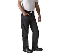 ROBUR - Pantalones de Cocina - ARENAL - Negro - Cinturón Regulable (T2 - M)