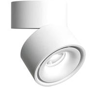 Robusto hogar moderno montaje en superficie techo plano Downlight ahorro energía pasillo techo salón mercado tienda panel decorativo luces luces luces de techo (White-White,7W)