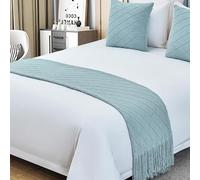 RobustWeg Caminos de Cama,Bufanda de Cama de Hotel,Caminos de Cama y Funda de Cojín a Juego,Bufanda Decorativa para los pies de la Cama,para el hogar,Dormitorio,Hotel.