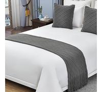 RobustWeg Caminos de Cama,Bufanda de Cama de Hotel,Caminos de Cama y Funda de Cojín a Juego,Bufanda Decorativa para los pies de la Cama,para el hogar,Dormitorio,Hotel.