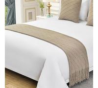 RobustWeg Caminos de Cama,Bufanda de Cama de Hotel,Caminos de Cama y Funda de Cojín a Juego,Bufanda Decorativa para los pies de la Cama,para el hogar,Dormitorio,Hotel.