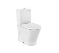 Roca A34T0N2000 PACK Inodoro Adosado Pared, The Gap Round D-Trit, Cisterna, Asiento y Triturador, Color Blanco