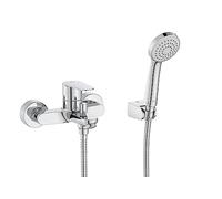 Roca Grifo monomando Victoria Plus A5A014FC00 – baño, ducha de mano, flexible 1,70 m, cromo