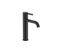 Roca A5A3C9ENB0 Mezclador Lavabo Caño Mezzo, ONA, Desagüe Click-Clack, Cuerpo Liso, Cold Start, Acabado Negro Mate