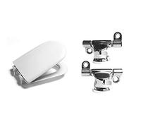 Roca A801461004 Asiento y Tapa, Modelo Giralda, Blanco + AI0002100R - Conjunto de bisagras de asiento Dama Senso y Giralda desmontables, Pack de 2 unidades