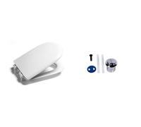 Roca A801461004 Asiento y Tapa, Modelo Giralda, Blanco & Kit G Pulsador doble C P/Mec Desc D1D (AH0002100R)