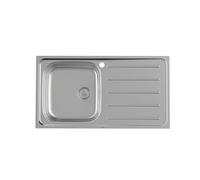 ROCA VICTORIA A873901A01 Fregadero de acero inoxidable de 90 cm con escurridor a la derecha - Sin sifón