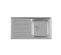 Roca Fregadero de acero inoxidable Victoria A874801A01 80 cm escurridor izquierdo - Sin sifón