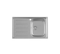 ROCA VICTORIA A874901A01 Fregadero de acero inoxidable de 90 cm con escurridor a la izquierda - Sin sifón