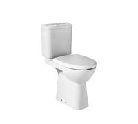 Roca Access Inodoro con salida horizontal de 67 cm fabricado en porcelana de color blanco - Sin asiento ni tapa / Lateral