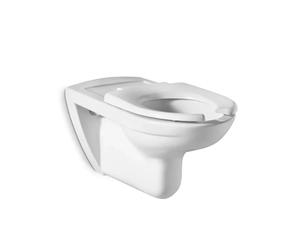 Roca Access Inodoro suspendido de 36 cm fabricado en porcelana de color blanco - Aro con bisagras de acero inoxidable