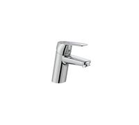 Roca Alfa Grifería para lavabo con tecnología Cold Start, grifo monomando de repisa con enlaces de alimentación flexibles, mezclador para cuarto de baño de fácil instalación, cromado, A5A3L25C00