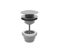 Roca Aqua Desagüe Universal para Lavabo y Bidé Clic-Clac, Tapón Ø65 mm con Rebosadero, Rosca G1 1/4", Acabado Cromo A5054033C0