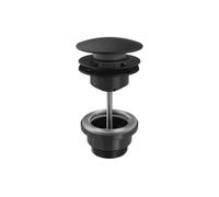 Roca Aqua Desagüe Universal para Lavabo y Bidé Clic-Clac, Tapón Ø65 mm con Rebosadero, Rosca G1 1/4", Acabado Negro Mate A5054033NB