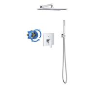 ROCA A5D2690C00 ROCABOX SQUARE Pack Grifo Empotrado Monomando Baño Ducha Cromo - ref: A5D2690C00