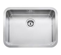 ROCA BERLIN A870B10550 Fregadero de acero inoxidable con diseño rectangular de 61 cm en acabado cromo Berlín - Sin accesorios / Sin sifón