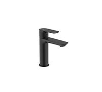 Roca Cala Grifería para lavabo con tecnología Cold Start, grifo monomando de repisa con enlaces de alimentación flexibles, mezclador para cuarto de baño de fácil instalación, negro mate, A5A326ENB0
