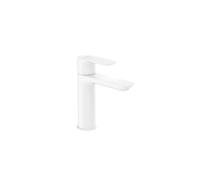 Roca Cala Grifería para lavabo con tecnología Cold Start, grifo monomando de repisa con enlaces de alimentación flexibles, mezclador para cuarto de baño de fácil instalación, blanco mate, A5A326EB00