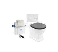 Roca Carmen A3440A9000 - Pack de Inodoro de Suelo con Bastidor y Placa, Salida Dual, Blanco - CODO S/DUAL EXCENT. 60 / In-Wall PL1 Dual (ONE) Cromado