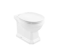 Roca Carmen Inodoro de cisterna alta con tecnología rimless de 56 cm fabricado en porcelana de color blanco - Gris oscuro
